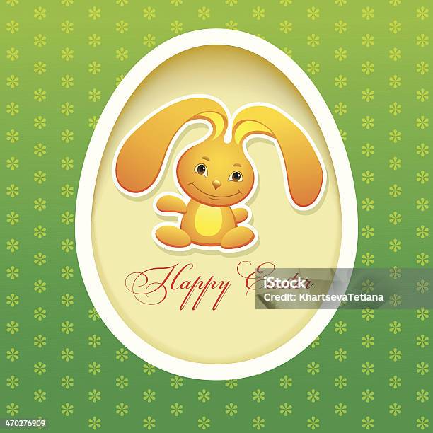 Carte De Voeux Happy Easter Arrière Vecteurs libres de droits et plus d'images vectorielles de Cartoon - Cartoon, Christianisme, Couleur et motif du pelage