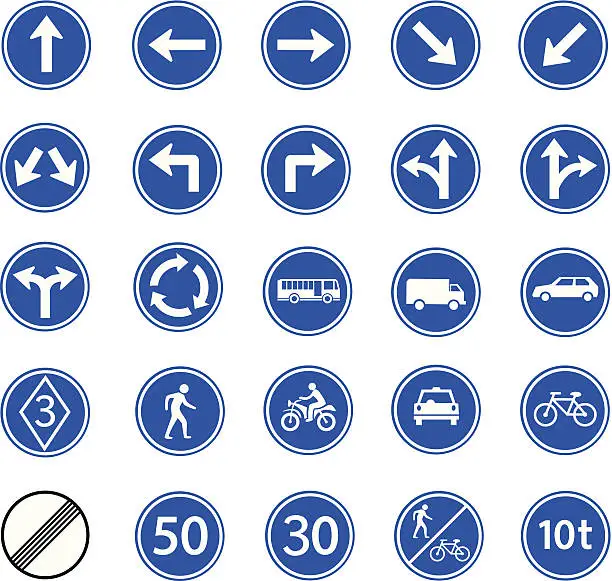 Vector illustration of traffic regulatory sign