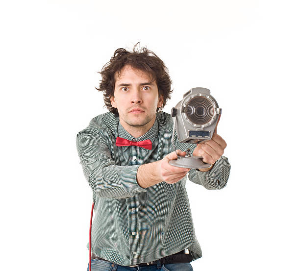 istock Handsome Man With Lamp And Red Bow Tie. 470286104