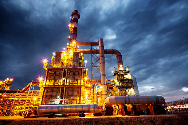 istock Oil Refinery At evening 470294226