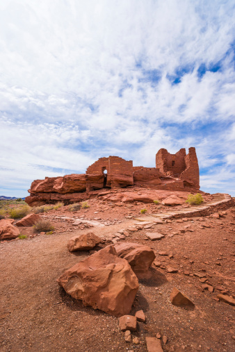 Ruins of Wukoki Pueblo within Wupatki National Monument near Flagstaff, Arizona, USA.