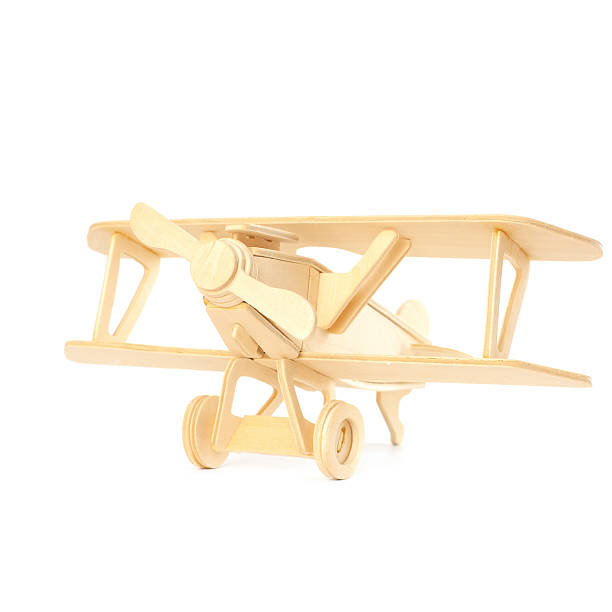 istock Wooden airplane toy 470297524
