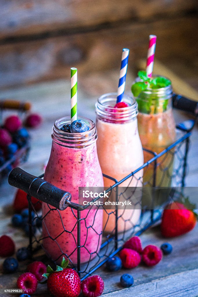 Fresh smoothies Fresh smoothiesFresh smoothies 2015 Stock Photo