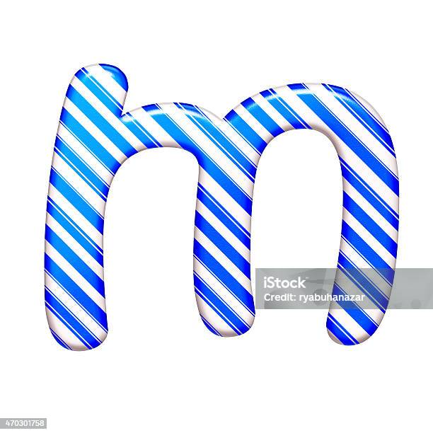The Letter M Of Caramel Color Is Blue Stock Photo - Download Image Now - 2015, Alphabet, Blue