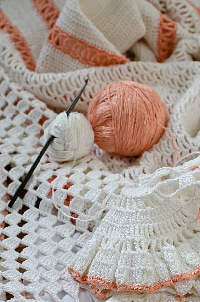 Crochet With White Yarn Stock Photo - Download Image Now - 2015, Art, Art  And Craft - iStock