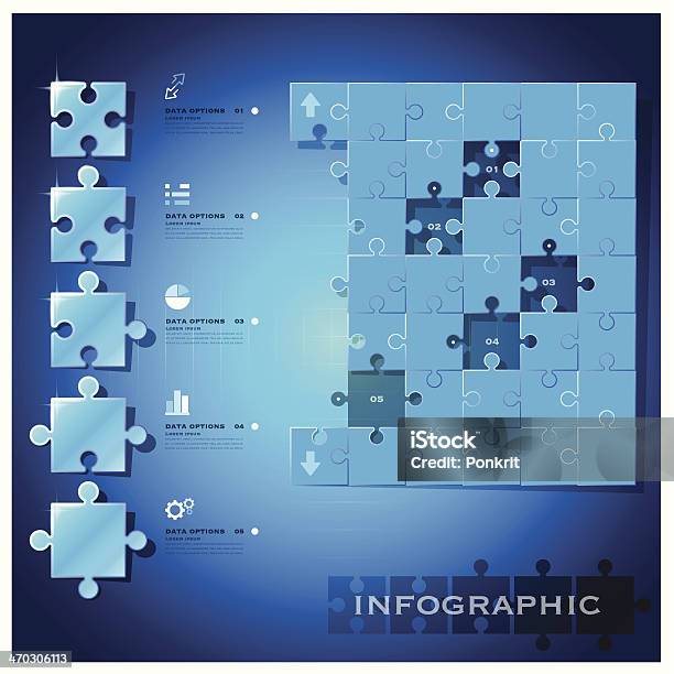 Moderno Jigsaw Puzzle Affari Infografica Sfondo Modello Di Design - Immagini vettoriali stock e altre immagini di Puzzle