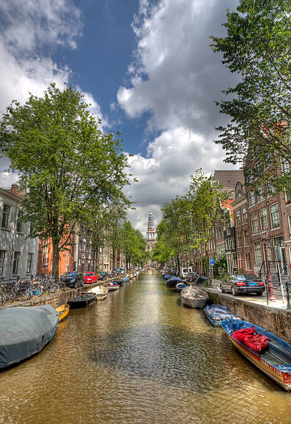 istock Church and canal in Amsterdam 470306884