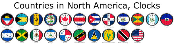 istock flag of the world clocks 470309464