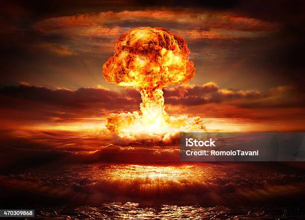 Explosion Nuclear Bomb In Ocean Stock Photo - Download Image Now - Nuclear Weapon, Exploding, Atomic Bomb