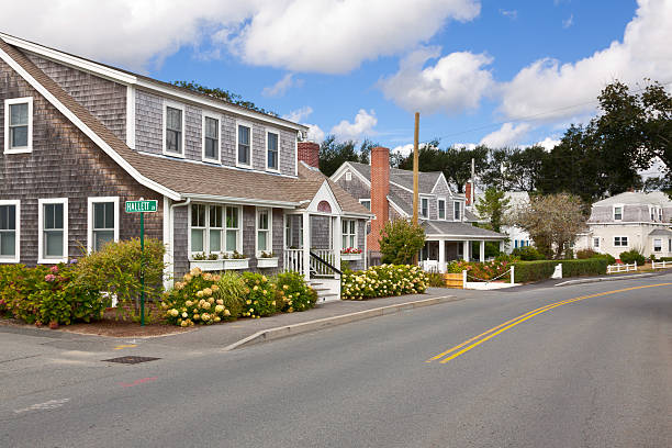 istock Small New England Town Street, Chatham, Cape Cod, Massachusetts. 470310208