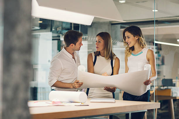 istock Architects Expertise Blueprint in the office. 470310804