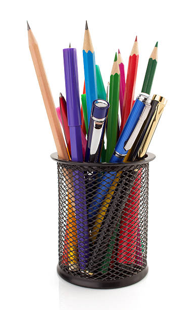istock holder basket and pen with pencil 470314764