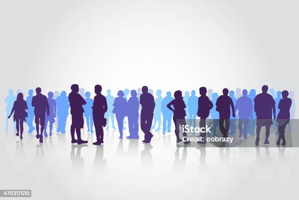 People Silhouettes Outdoors Stock Illustration - Download Image Now - In Silhouette, Senior Adult, 2015