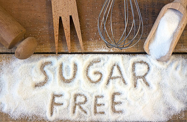 sugar  free word with background a sugar free word with background - still life micronutrients stock pictures, royalty-free photos & images
