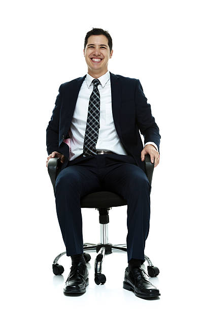 istock Cheerful businessman on chair 470322626