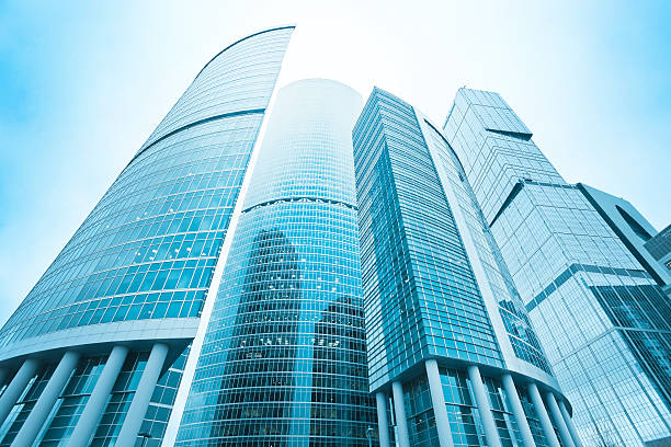 istock futuristic structure of office skyscrapers in the morning 470323369