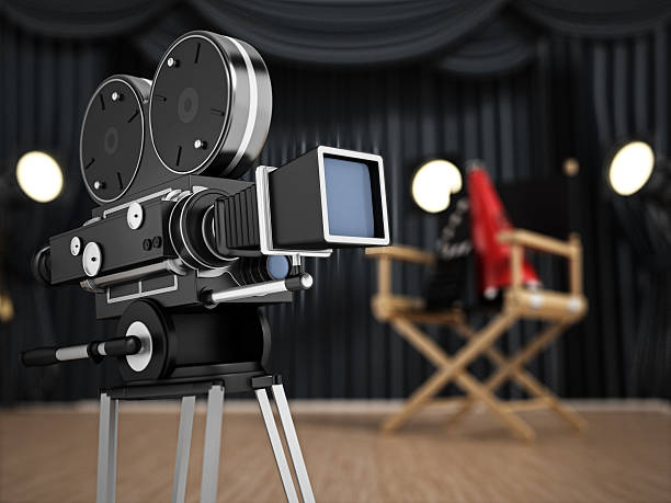 istock Vintage movie camera 470328612