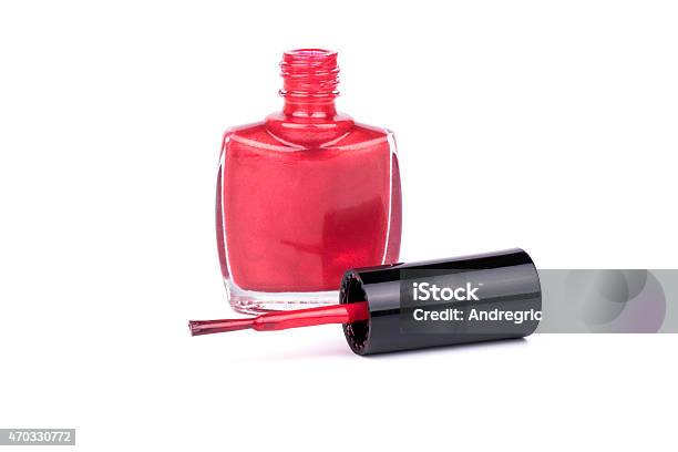 Red Nail Polish Stock Photo - Download Image Now - 2015, Adult, Beauty