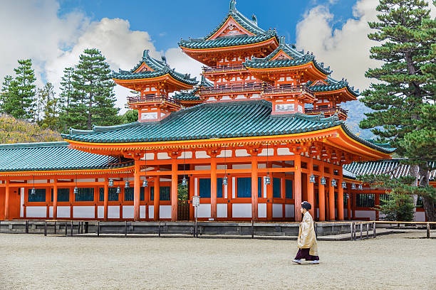 平安神宮、京都の日本 - 平安神宮 ストックフォトと画像