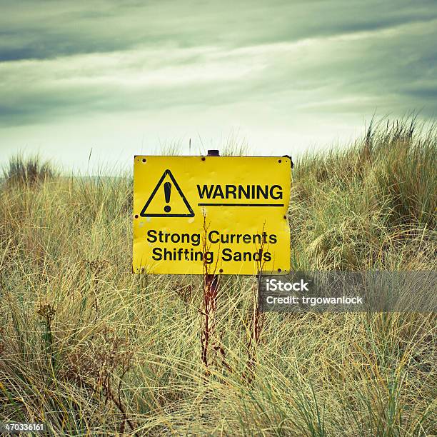 Beach Warning Sign Stock Photo - Download Image Now - Arranging, Beach, Change