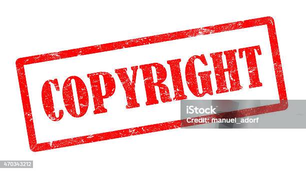 Red Copyright Stamp Grunge Design On White Background Stock Photo - Download Image Now