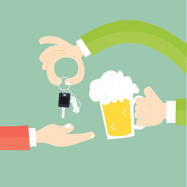 Safe Drinking of yourself and others vector art illustration