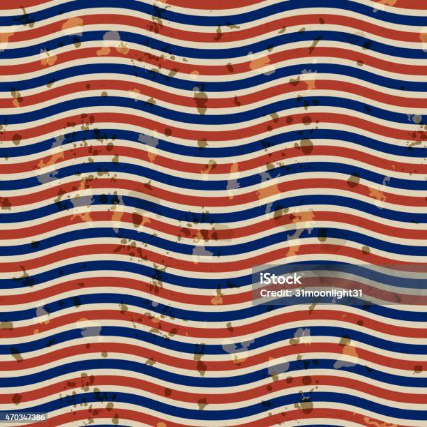 American Vintage Seamless Pattern Stock Illustration - Download Image Now - 2015, American Culture, Backgrounds