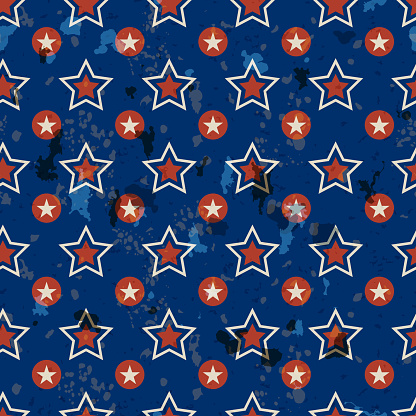 American Rocker Pattern American Vintage Seamless Pattern Stock Illustration - Download Image ...