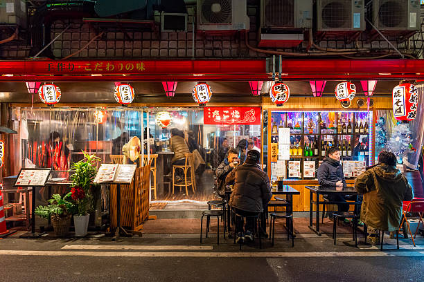 深夜のお食事 - osaka prefecture japanese culture japanese ethnicity japan ストックフォトと画像