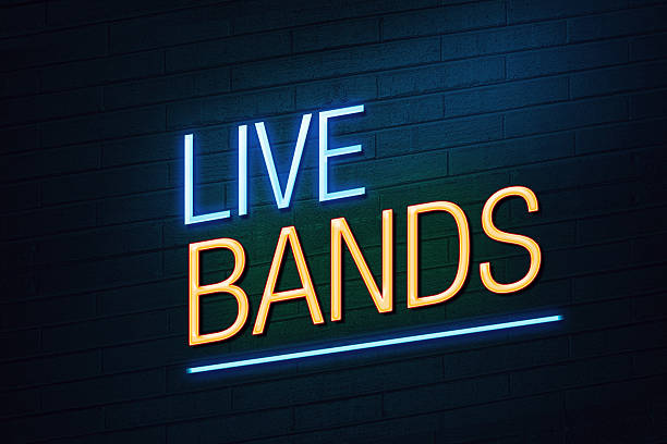 istock Live bands club concept neon sign 470350439