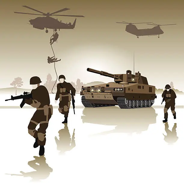 Vector illustration of Battlefield