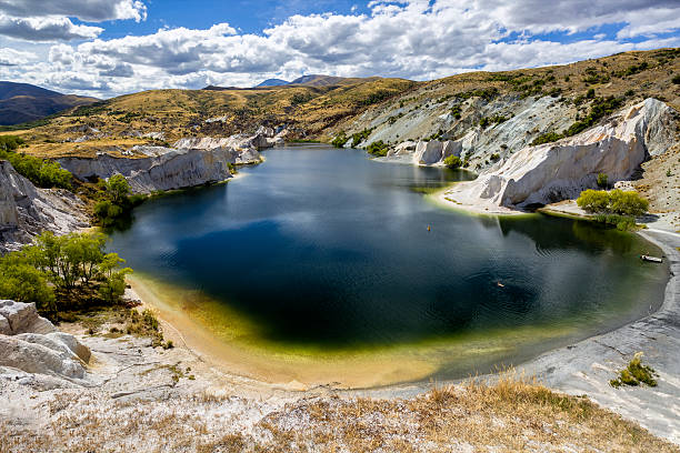 istock Picturesque lake surrounded in limestome 470354952