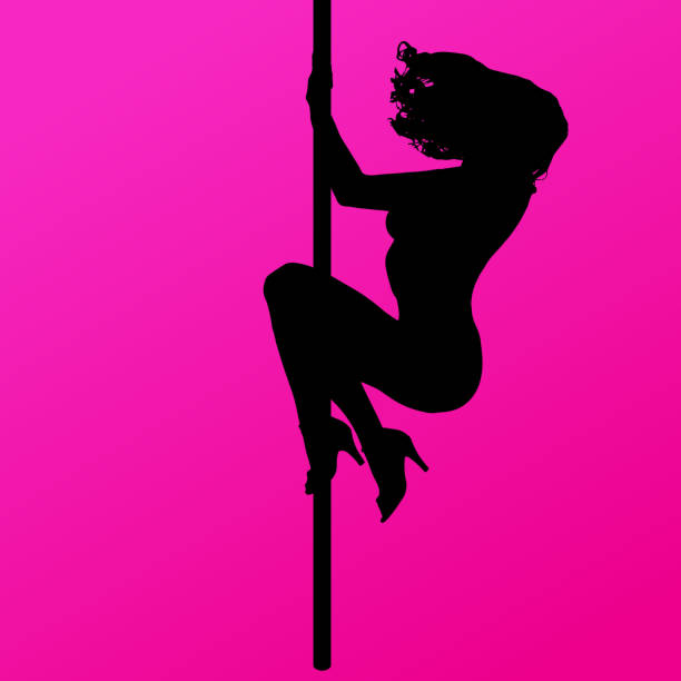 illustrations, cliparts, dessins animés et icônes de silhouette de femme - wallpaper stripper