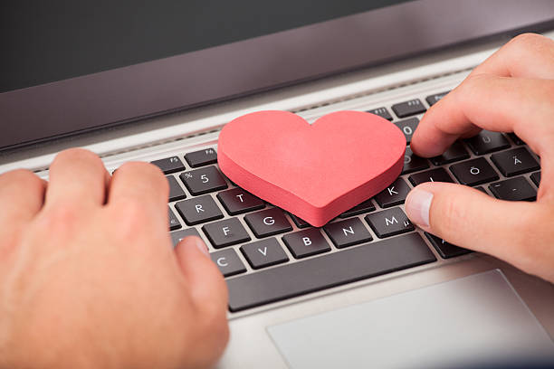 istock Man Dating Online On Laptop 470356086
