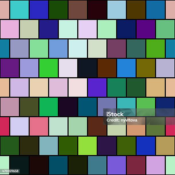 Seamless Color Tiles Checkered Background Stock Photo - Download Image Now - 2015, Abstract, Art