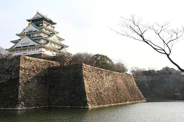 Osaka Castle in Osaka, Japan(winter season)