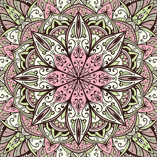 Vector illustration of Gentle vector background with the mandala