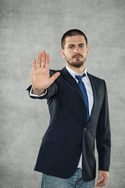 istock Stop with violence in Business 470363917