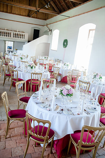 istock banquet room decorated for a wedding 470364115