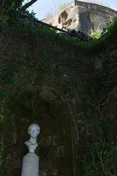 Statue of a grieving young man