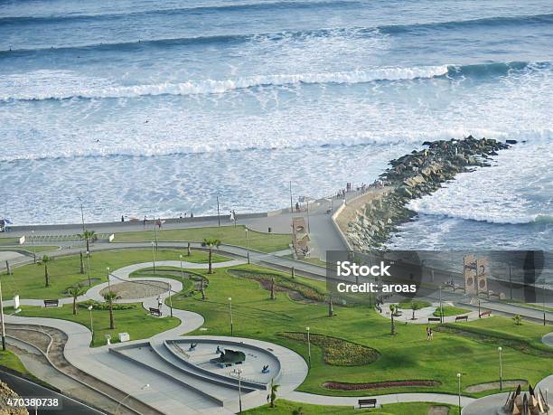 Shot Of The Green Coast Beach In Limaperu Stock Photo - Download Image Now - Lima - Peru, Ravine, 2015