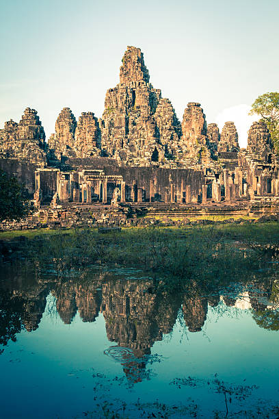 istock Angkor Thom Cambodia. Bayon khmer temple on Angkor Wat historica 470385016