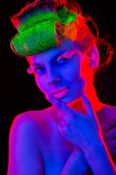 istock Women Portrait in Neon Lights 470395685