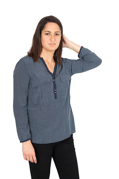 istock Beautiful women doing different expressions in different sets of clothes 470406650