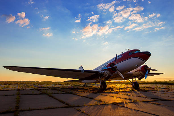 istock Douglas DC-3 airplane on the airfield 470409672