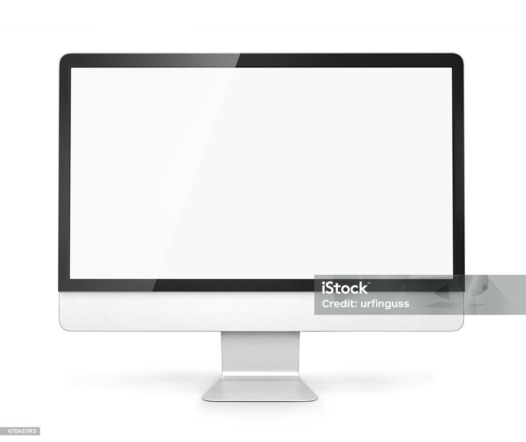 Computer Displa Computer Display Isolated On White Stock Photo - Download Image Now ...