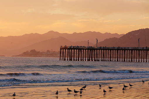 Sunset at Pismo Beach, California.