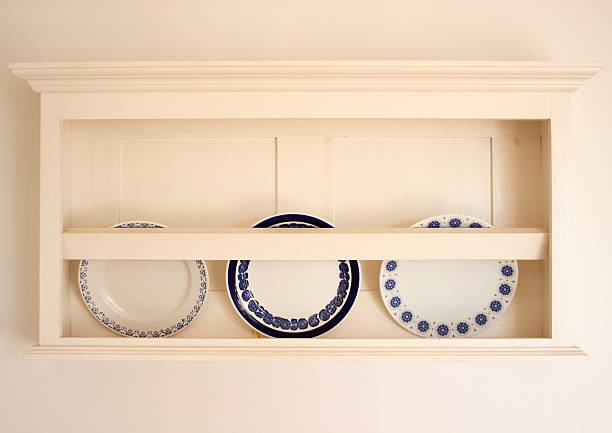 istock Old plateholder with three plates in summerhouse 470417003