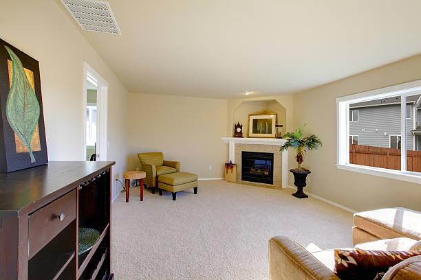 istock Cute furnished living room 470417589