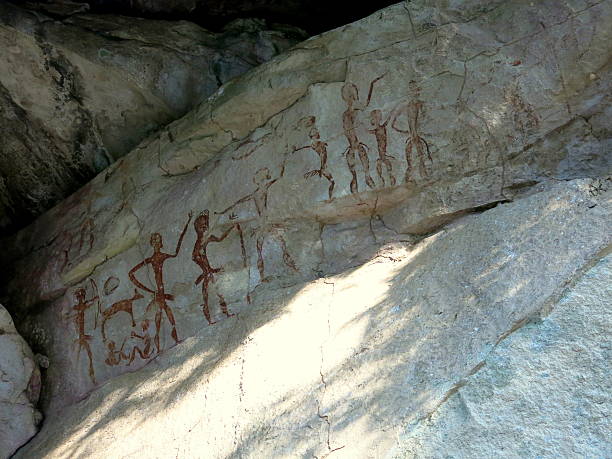 先史時代の絵画 - aboriginal rock art ストックフォトと画像